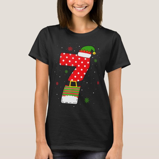 Camiseta Six Seven Matching 67 Christmas Elf Hat Meme Gen A (Frente)