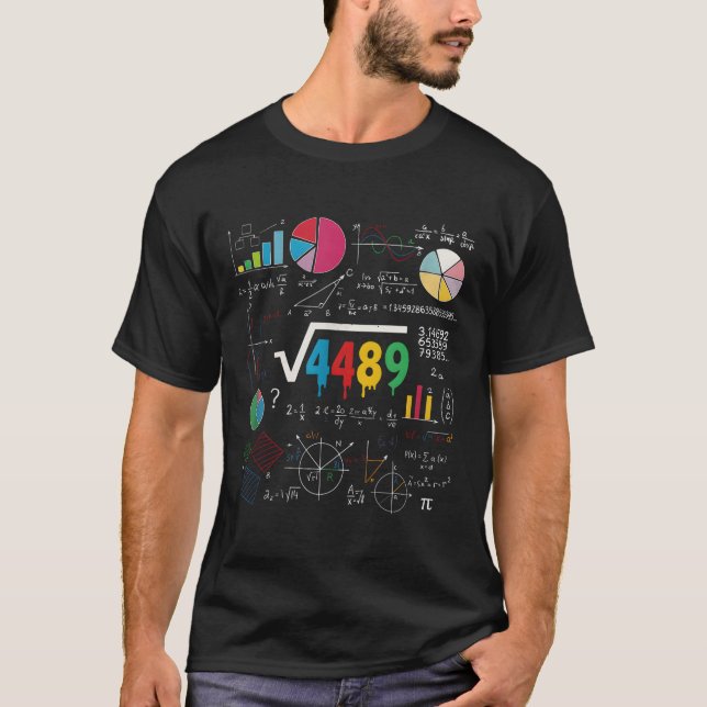 Camiseta Six Seven Math Teacher 67 Meme Square Root 4489 Sl (Frente)