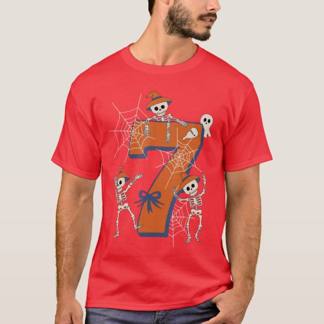 Camiseta Six Seven Meme 6 7 Halloween Costume Dancing Skele (Frente)