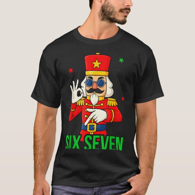 Camiseta Six Seven Meme Funny Holiday Toy Soldier  (Frente)