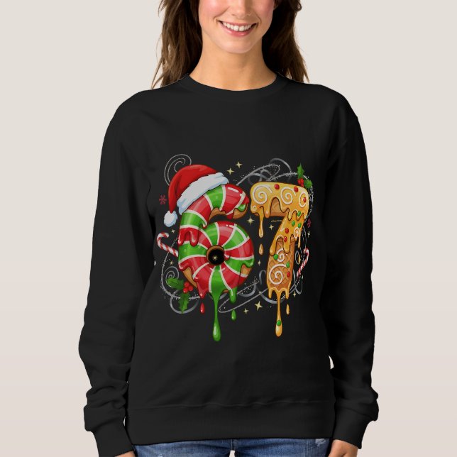 Camiseta Six Seven Xmas Funny Christmas Meme 6 7 Saying (Frente)