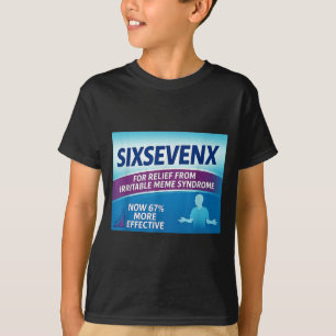Camiseta Sixsevenx Alívio de Números de Meme Paródia Profes