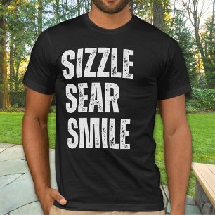 Camiseta Sizzy Sear Sorri Engraçado Carnívoro Unisex