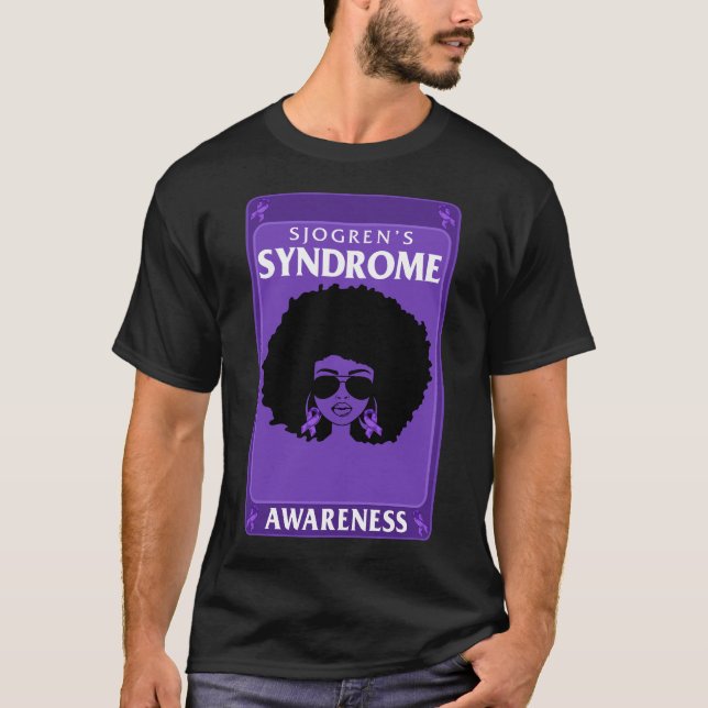 Camiseta Sjögren's Syndrome Awarness Shirt, Black Girl (Frente)