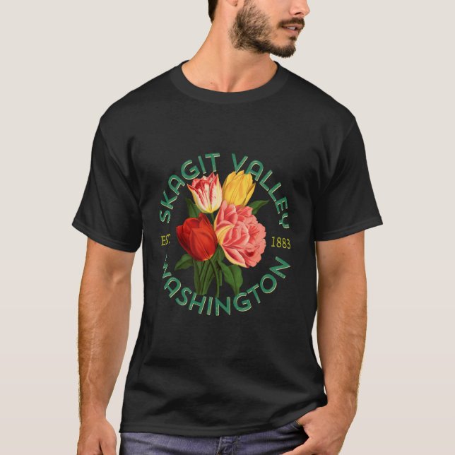 Camiseta Skagit Valley Washington State Primavera Tulip Gar (Frente)