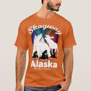 Camiseta Skagway Alaska Aurora Borealis Bear Orca Moose Kee