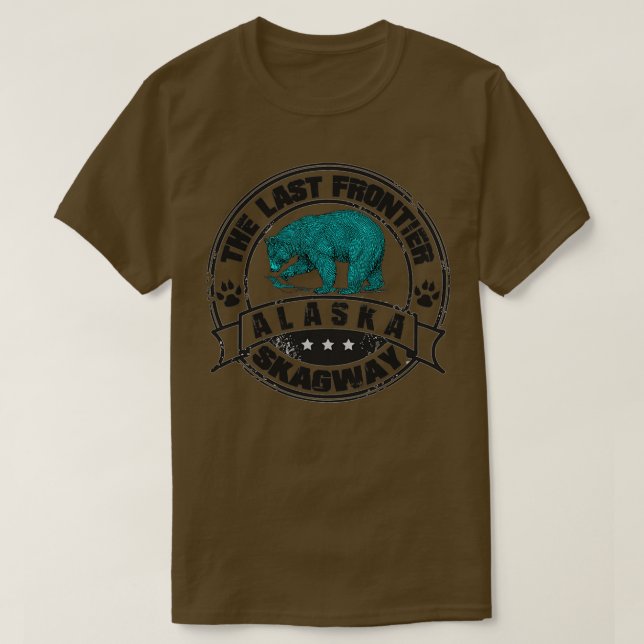 Camiseta Skagway Alaska Bear (Frente do Design)