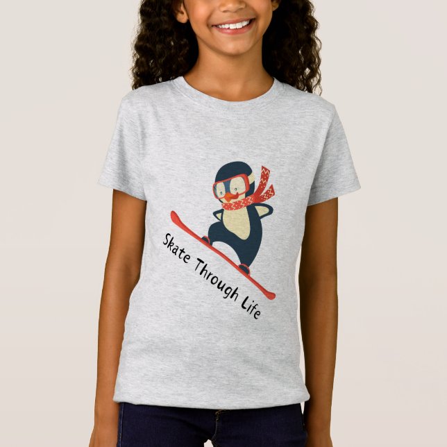 Camiseta Skate através da vida (Frente)