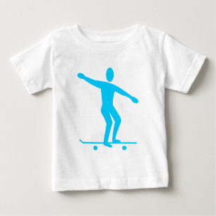 Camiseta Skate - Azul-Céu