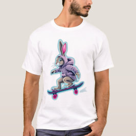 Camiseta Skate Com O Coletor Neon Kash Rabbit