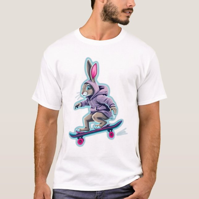 Camiseta Skate Com O Coletor Neon Kash Rabbit (Frente)