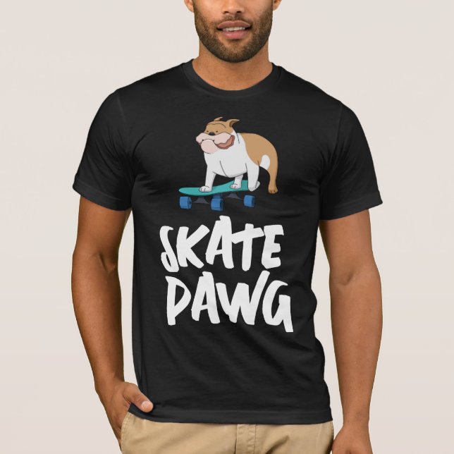 CAMISETA SKATE DE CACHORRO DE ESQUADRA  DE CACHORRO DE ESCA (Frente)