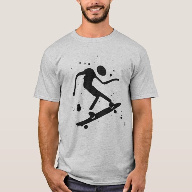 Camiseta skate de gráficos do Splatter (Frente)
