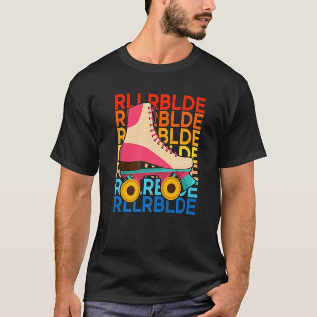 Camiseta Skate de patinagem com cilindro de skater retrorad (Frente)