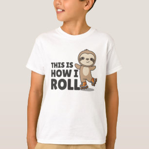 Camiseta Skate de rolo de lama Engraçado Skate de rolo de