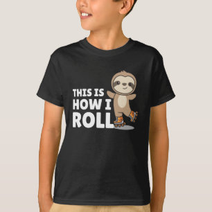 Camiseta Skate de rolo de lama Engraçado Skate de rolo de 