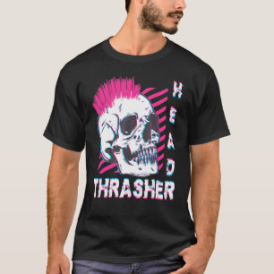 Camiseta Skate De Vintagem Da Cabeça De Traseira