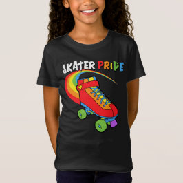 Camiseta Skate do cilindro de desenho do Skater Pride Rainb