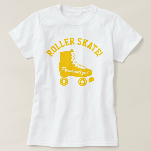 Camiseta Skate do cilindro retrorreflector amarelo (Frente do Design)