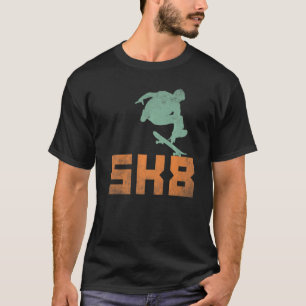 Camiseta Skate Embaraçando Hobby Sport Sk8 Word