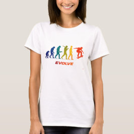 Camiseta Skate Evolution Silhouette Trick Design