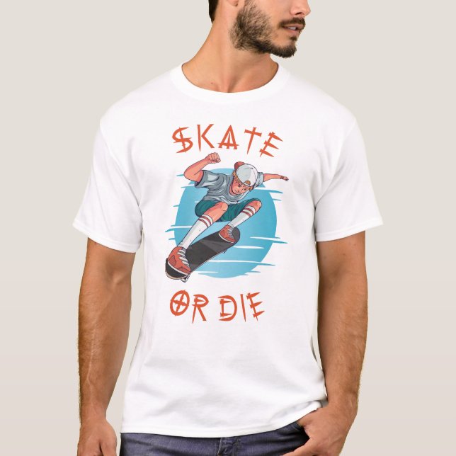 Camiseta Skate ou morrer Skateboarder Boy (Frente)