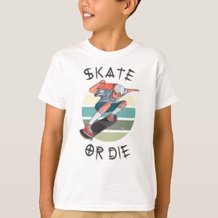 Camiseta Skate ou morrer Skateboarder Boy