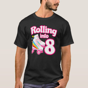 Camiseta Skate P Y 8th Aniversário Roller Skating Birthday