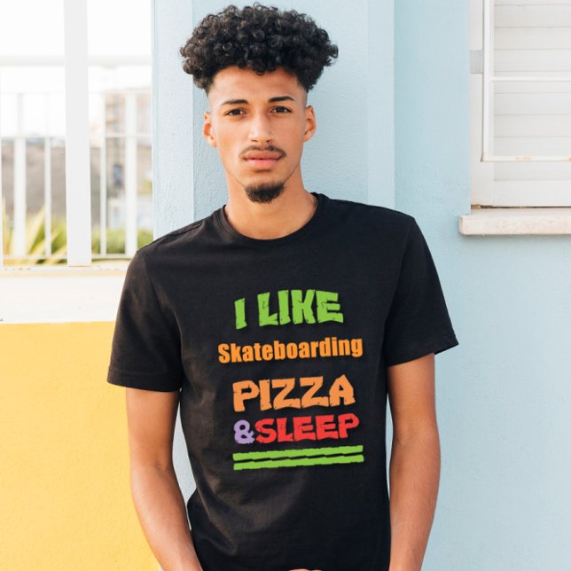 Camiseta Skate, Pizza, Unisex De Sono (Criador carregado)
