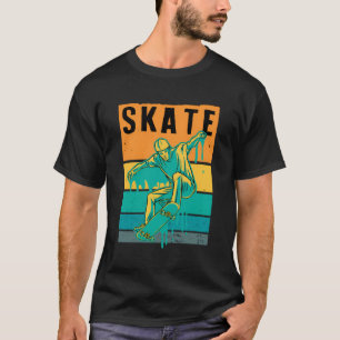 Camiseta Skate Retroativo Vintage Skateboardin de Estilo Li