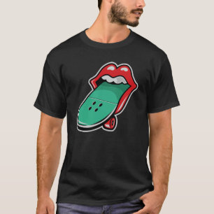 Camiseta skate rolante