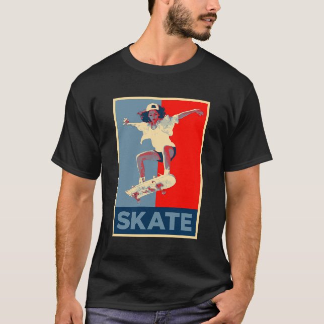 Camiseta Skate - Skateboard Pop de Arte Rua (Frente)