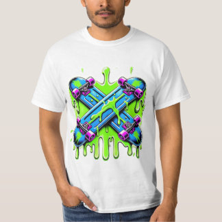 Camiseta skate verde
