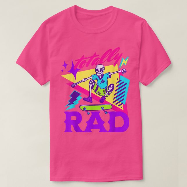 Camiseta Skate Vintage de Skeleton de skate 80s  (Frente do Design)