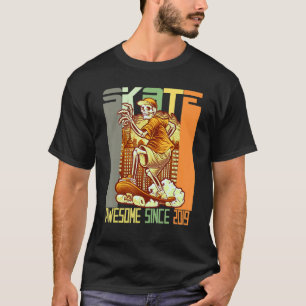 Camiseta Skateboard aniversário de 3 anos Incrível Desde 20