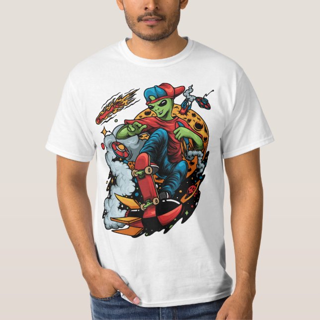 Camiseta Skateboard da Galáxia (Frente)
