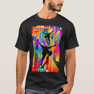 Camiseta Skateboard de Abstrato de Forma Geométrica