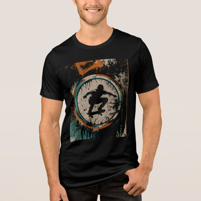 Camiseta Skateboard de Derrapagem de Rua (Frente)