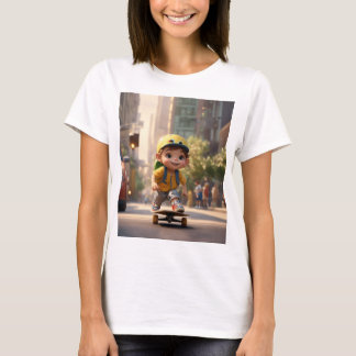 Camiseta Skateboard Earthman: Uma Aventura Whimsical em