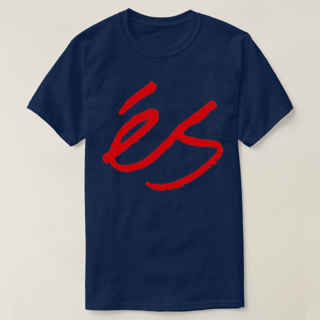 Camiseta Skateboard ES em vermelho (Frente do Design)