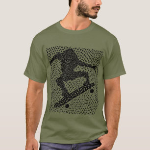 Camiseta Skateboard Gráfico de Manchas