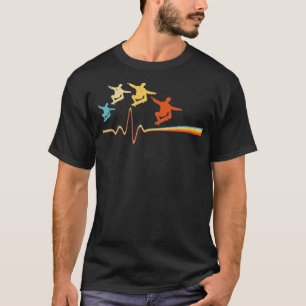 Camiseta Skateboard Heartbeat Retro Skateboard