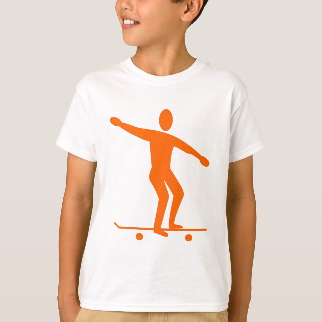 Camiseta Skateboard - Laranja (Frente)