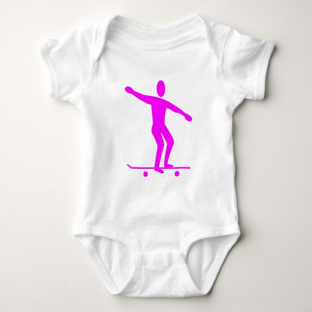 Camiseta Skateboard - Magenta (Frente)