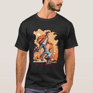 Camiseta Skateboard Pai Skateboarder Padre Son S