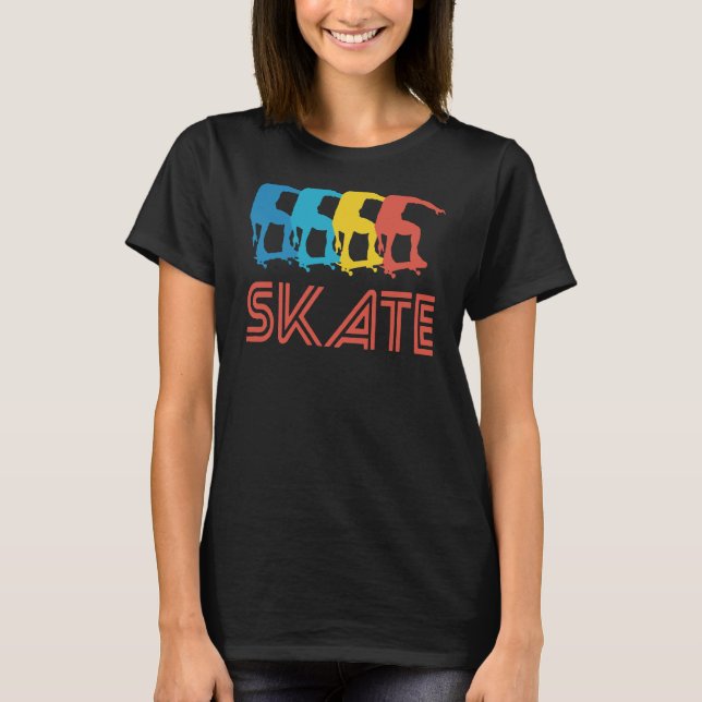 Camiseta Skateboard Retro Pop Art (Frente)