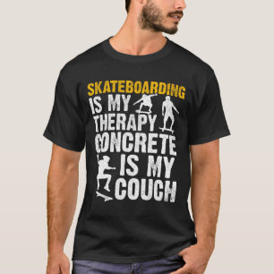 Camiseta Skateboard Skateboarding É Minha Terapia Concreto