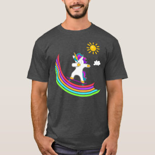Camiseta Skateboard Skater Dab Dabbing Hip Hop Unicorn 1