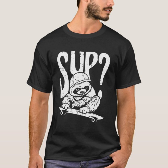 Camiseta Skateboard Sloth (Frente)