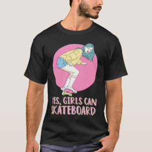 Camiseta Skateboarder Garota Skate 80s Pastel Sim As Menina
